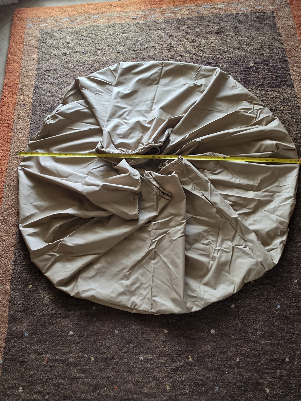 Round Beige Tan Outdoor Table Cover 48"D New in Packaging